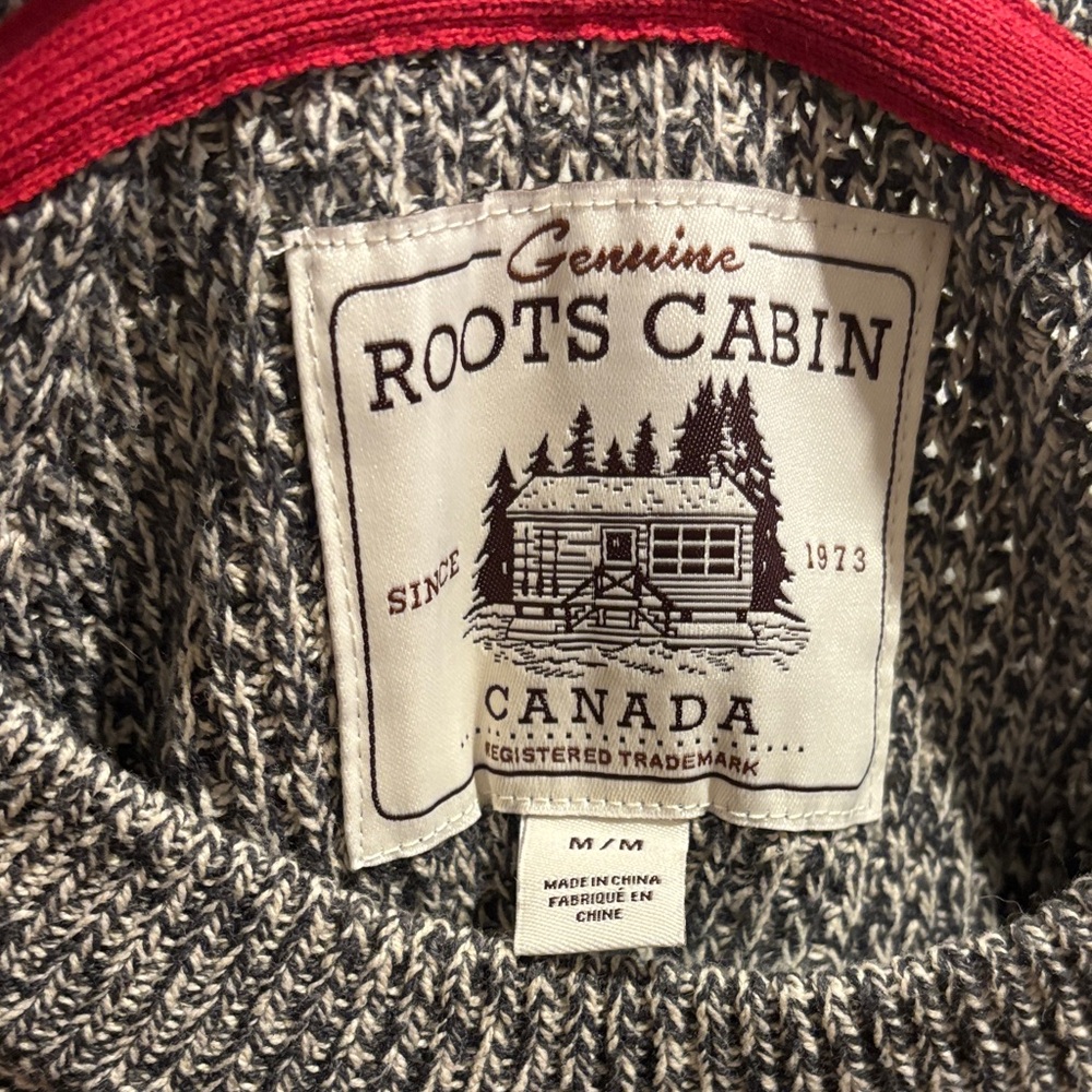Roots Gray and Red Crewneck Sweater - Picture 2 of 7